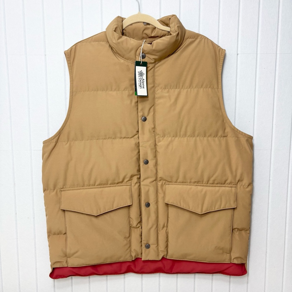 Alpine Design Puffer Vest Mens Size XL Sahara‎ Sand Thermolite New
